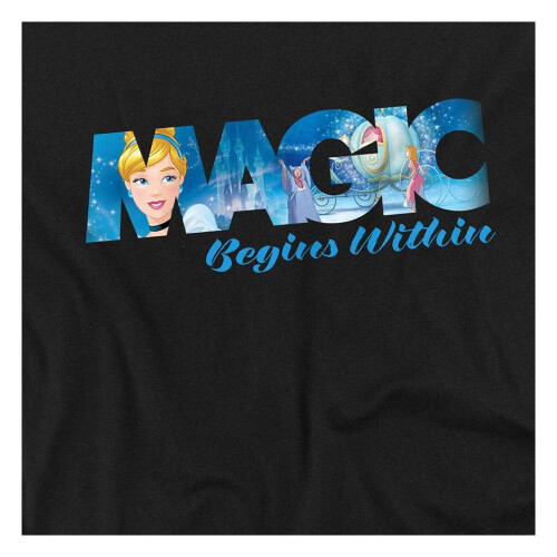 (7-8 Years, Black) Cinderella Childrens/Kids Magic Begins Within Sweatshirt 2