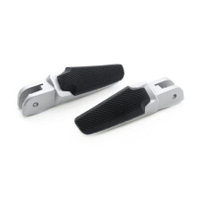 Motorcycle Front Footrest+Cover for 1200 937 821 1200 S 821 Stripes Foot Rests Footpegs Pedals Silver