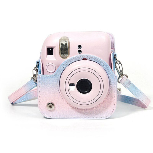 Camera Case with Adjustable Shoulder Strap PU Leather Soft Protective Case Trave Bag for  Instax  12,C 1