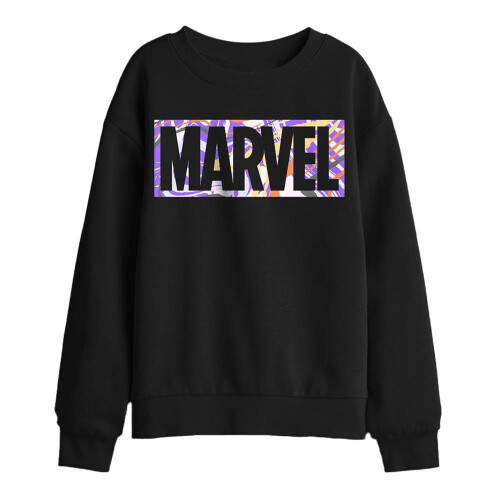 Marvel (7-8 Years, Black) Marvel Childrens/Kids Paint Brick Sweatshirt