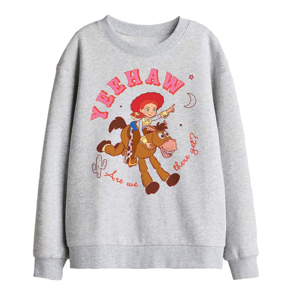 Disney (7-8 Years, Athletic Heather) Childrens/Kids Yeehaw Jessie & Bullseye Sweatshirt