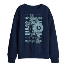 (9-11 Years, Navy) Captain America Childrens/Kids Stars And Stripes Sweatshirt