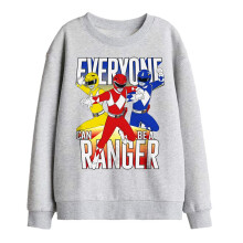 (7-8 Years, Athletic Heather) Power Rangers Childrens/Kids Everyone Can Be A Ranger Sweatshirt
