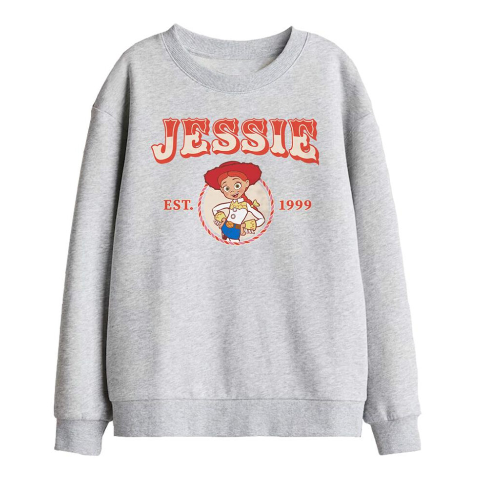 Toy Story (9-11 Years, Athletic Heather) Childrens/Kids 1999 Jessie Cowgirl Sweatshirt
