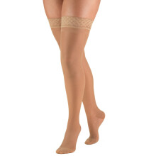 Truform Sheer Compressiekousen, 15-20 mmHg, Dames Thigh High, 20 Denier, Beige, X-Large