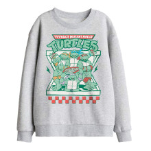 (12-13 Years, Athletic Heather) Teenage Mutant Ninja Turtles Childrens/Kids Pizza Takeway Sweatshirt
