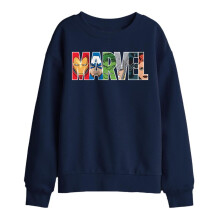 (9-11 Years, Navy) Avengers Childrens/Kids Hero Brick Logo Sweatshirt