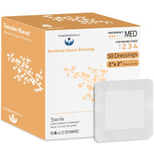 Island Dressing Bordered Gauze 2x2-50 Wundverbände für Wundschutz - Ideal für Krankenhäuser, medizinische Einrichtungen, Erste-Hilfe-Sets