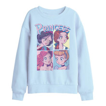 (9-11 Years, Light Blue) Disney Princess Childrens/Kids Anime Sweatshirt