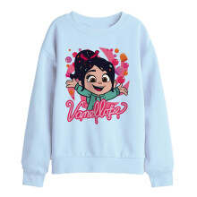 (7-8 Years, Light Blue) Wreck-It Ralph Childrens/Kids Vanellope Von Schweetz Sweatshirt