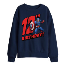 (5-6 Years, Navy) Captain America Childrens/Kids 12th Birthday Sweatshirt