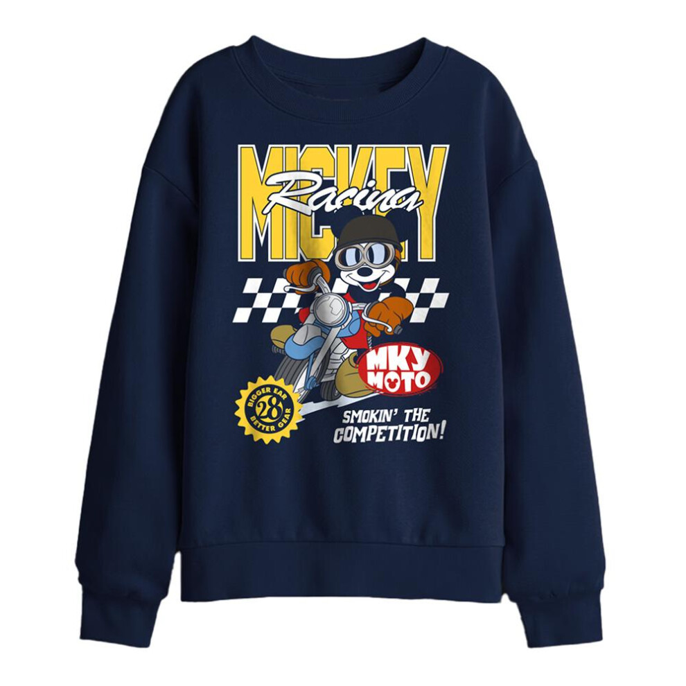 Disney (12-13 Years, Navy) Childrens/Kids Racing Motorbike Sweatshirt Blue,Multicoloured
