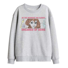 (7-8 Years, Athletic Heather) The Little Mermaid Childrens/Kids Dreaming Sweatshirt