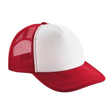 (One Size, Classic Red/White) Beechfield Childrens/Kids Vintage Snapback Trucker Cap