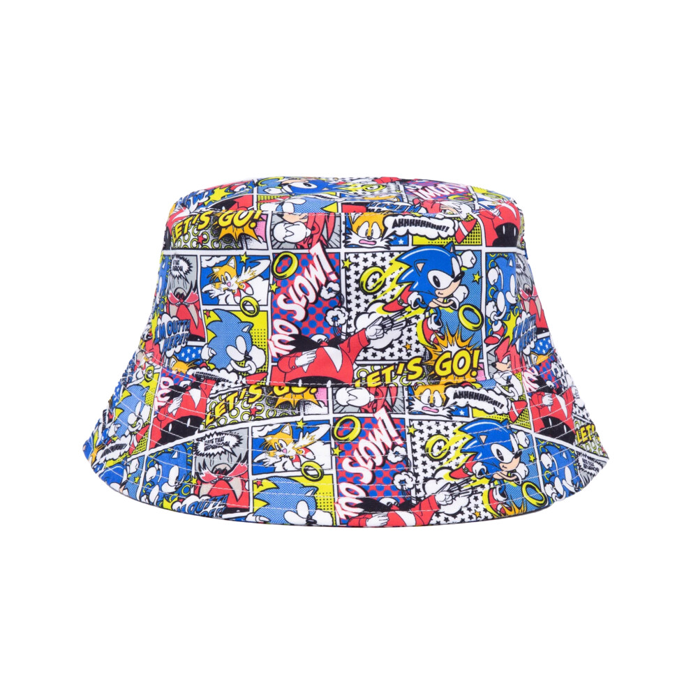 Sonic The Hedgehog Unisex Adult Comic Bucket Hat Multicoloured