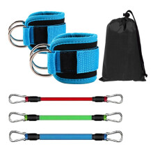 Elastic Belt Three(Including A Pair of Ankles)Leg Bounce Tension Rope Training with Elastic Rope Sky- Ankle Bands