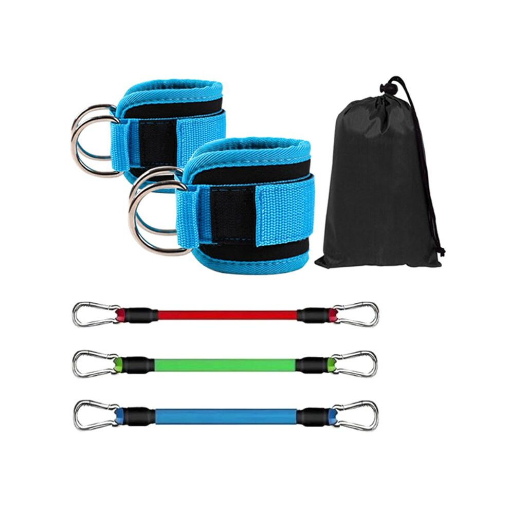 Tauoh Elastic Belt Three(Including A Pair Of Ankles)Leg Bounce Tension Rope Training With Elastic Rope Sky- Ankle Bands