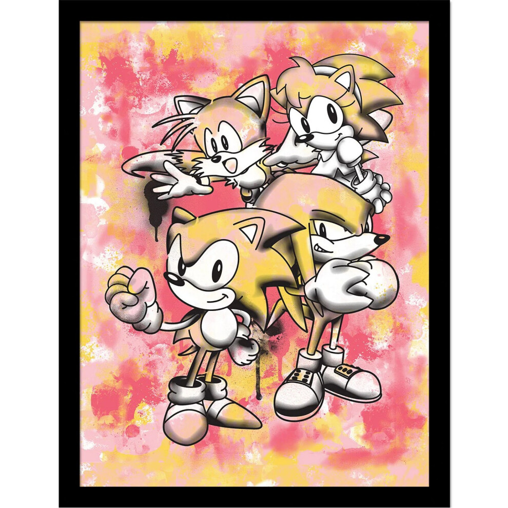 Sonic The Hedgehog Framed Poster