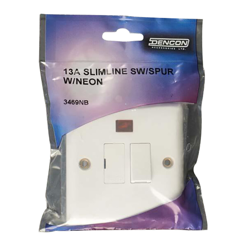 Dencon Slimline 13A Spur With Neon 5059444598265