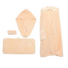 1Set Weiches Weiße Damen Badetuch Set Für Spa, Haar- & Kopftuch