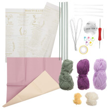 4Sets Tulip Crochet Starter Kit Durable Yarn Set for Kids and Adults