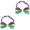 2Stk Herren Fliege Mehrfarbig Party Karneval Accessoire 5