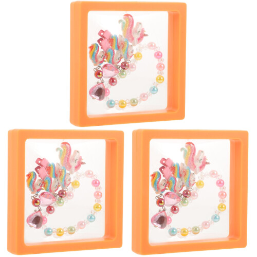 3Sets Schmuck Organizer Einhorn Schmuckbox Metall Mehrfarbig 2