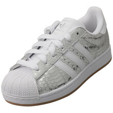 (42 2/3) Adidas Superstar II Damen Fashion Sneaker Silber Wei?