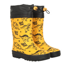 (7 UK Child, Yellow) Mountain Warehouse Childrens/Kids II Dinosaur Winter Wellington Boots