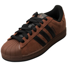 (40 2/3) adidas SUPERSTAR II Fashion Trainers in Braun Schwarz Unisex