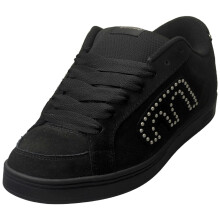 (7) Etnies Kingpin Mens Skate Trainers in Black Silver