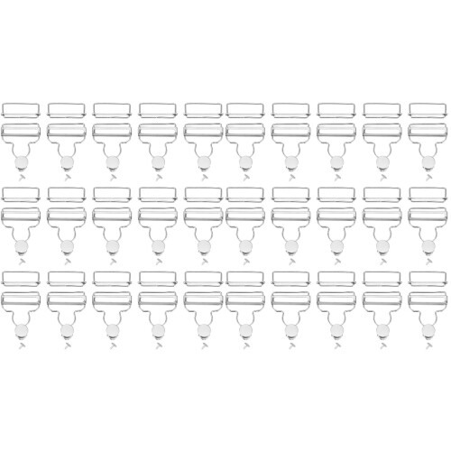 100Sets Smooth Silver Metal Buttons for Overalls Adjustable Suspenders 1