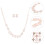 4Sets Brautaccessoires Schmuckset Halskette Ohrringe Hochzeit 8
