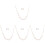 4Sets Brautaccessoires Schmuckset Halskette Ohrringe Hochzeit 2