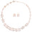 4Sets Brautaccessoires Schmuckset Halskette Ohrringe Hochzeit 7