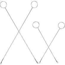 12Stk Ziehfadeneinfädler Metall Nähzubehör Thread Guide Silber Set