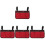 4Stk Rollstuhl Seitentasche Rot Robustem Material Mit 3 Fächern 4