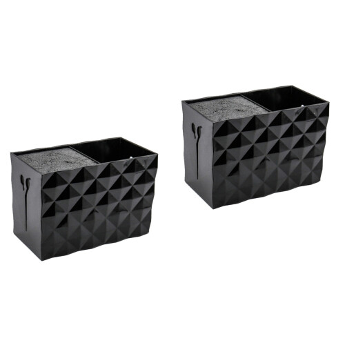 2Stk Schwarzes Haarscheren Etui Doppelsteckplatz Robust Und 2