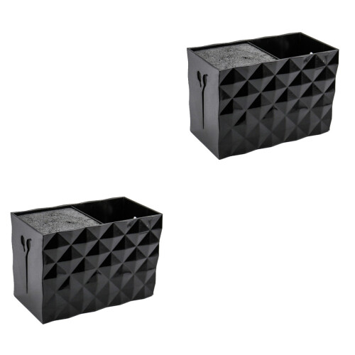 2Stk Schwarzes Haarscheren Etui Doppelsteckplatz Robust Und 1