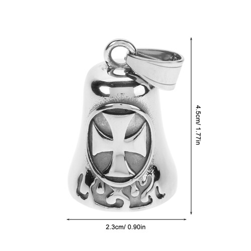 1Ensemble Cloche Argent Acier Inoxicable Style Punk Et 2