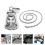 1Ensemble Cloche Argent Acier Inoxicable Style Punk Et 10