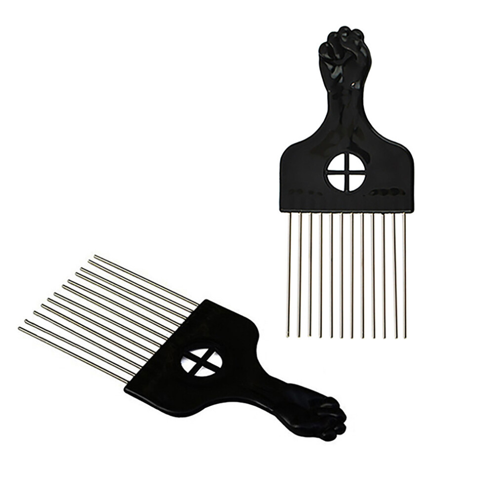 Vaguelly Unisex Black 4Pcs Durable Steel Hair Combs Detangle Comb For Wet Dry Hair