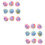 48Pièces Décorations Boules Fluffy Multicolores Pour Couture Mode 6