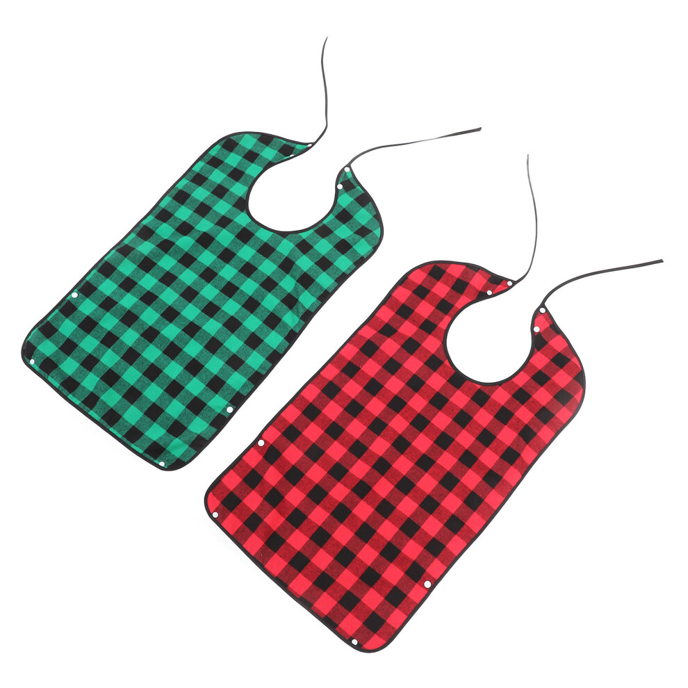 Vaguelly 4Pcs Adult Waterproof Bibs For Men Women Reusable Drool Protection