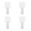 4Pcs White Acrylic Cheering Sticks with LED Light for DIY Sublimation 6