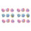 48Pièces Décorations Boules Fluffy Multicolores Pour Couture Mode 3