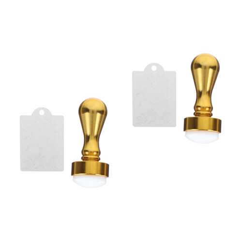 2Sets Creative Nail Art Stamper Golden Silicone Head DIY Manicure Tool 2