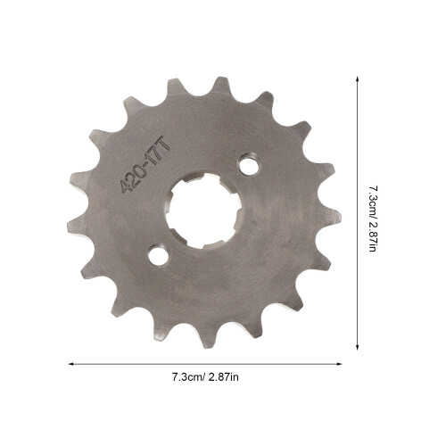 Silver Chain Front Sprocket Gear Heavy Duty Motorcycle Hardware 2