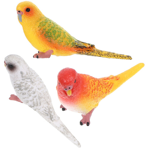12Pièces Figurines Perruches Artificielles Durable Décorations Murales