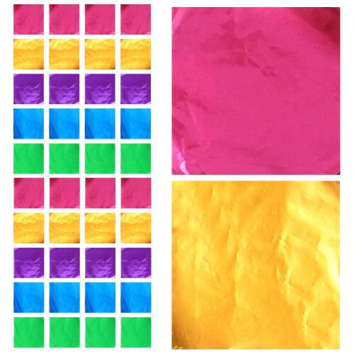 2000Pièces Papier Aluminium Couleur Assortie 1
